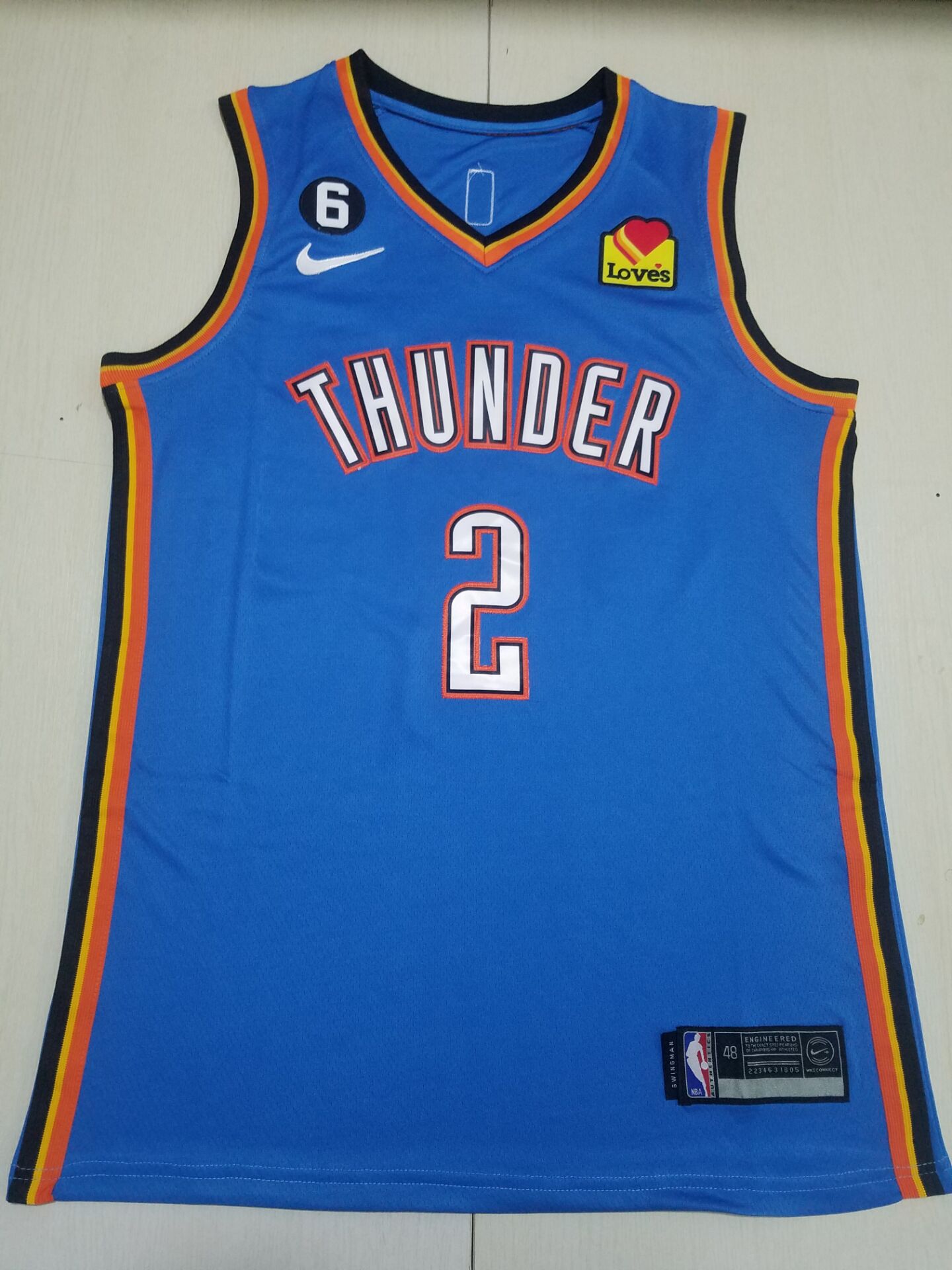 Men Oklahoma City Thunder 2 Shai Gilgeous-Alexander Blue Nike 2022 NBA Jersey